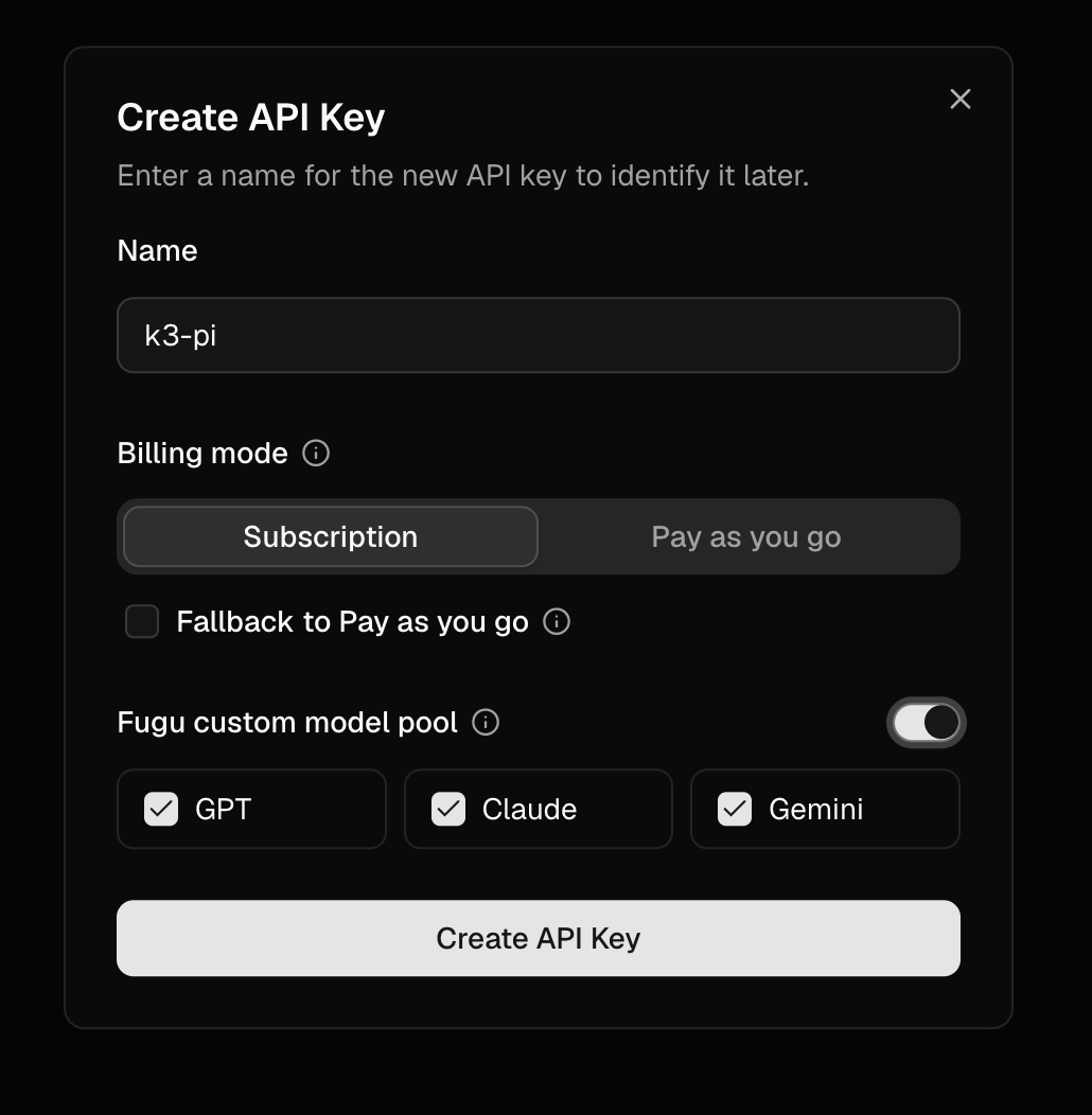 API キーの作成